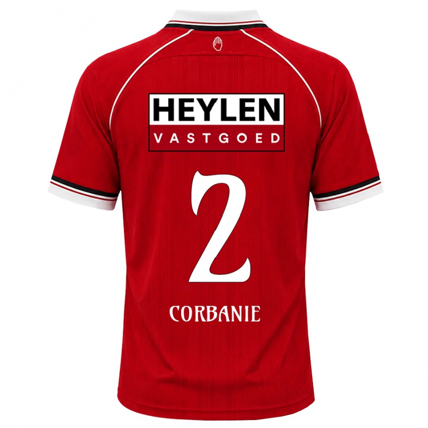 גברים כדורגל Kobe Corbanie #2 אדום לבן שחור ג'רזי ביתית 2026/27 גברים כדורגל Kobe Corbanie #2 אדום לבן שחור ג'רזי ביתית 2026/27