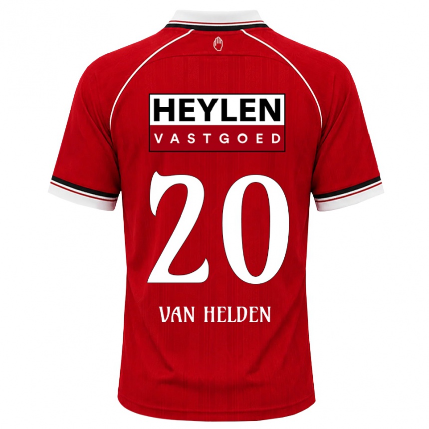 גברים כדורגל Rein Van Helden #20 אדום לבן שחור ג'רזי ביתית 2026/27