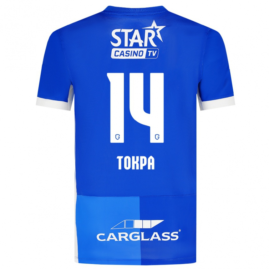 גברים כדורגל Winner Tokpa #14 כחול מדיום כחול רויאל לבן ג'רזי ביתית 2026/27