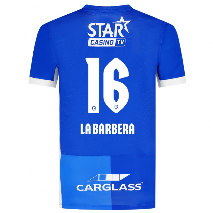 גברים כדורגל Yonni La Barbera #16 כחול מדיום כחול רויאל לבן ג'רזי ביתית 2026/27