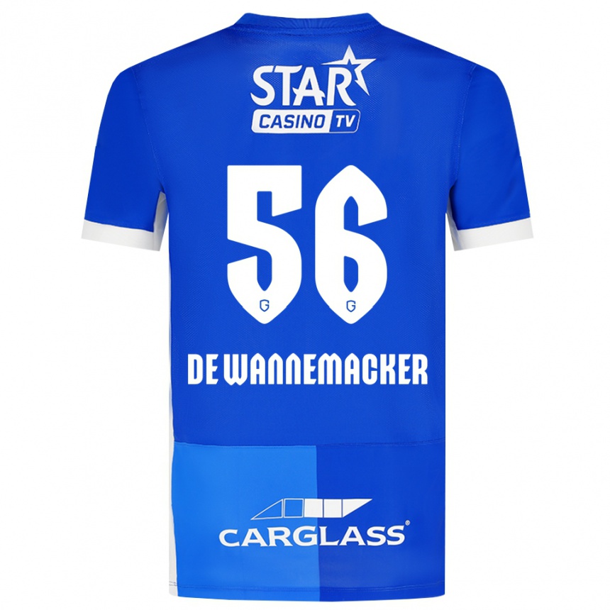 גברים כדורגל August De Wannemacker #56 כחול מדיום כחול רויאל לבן ג'רזי ביתית 2026/27