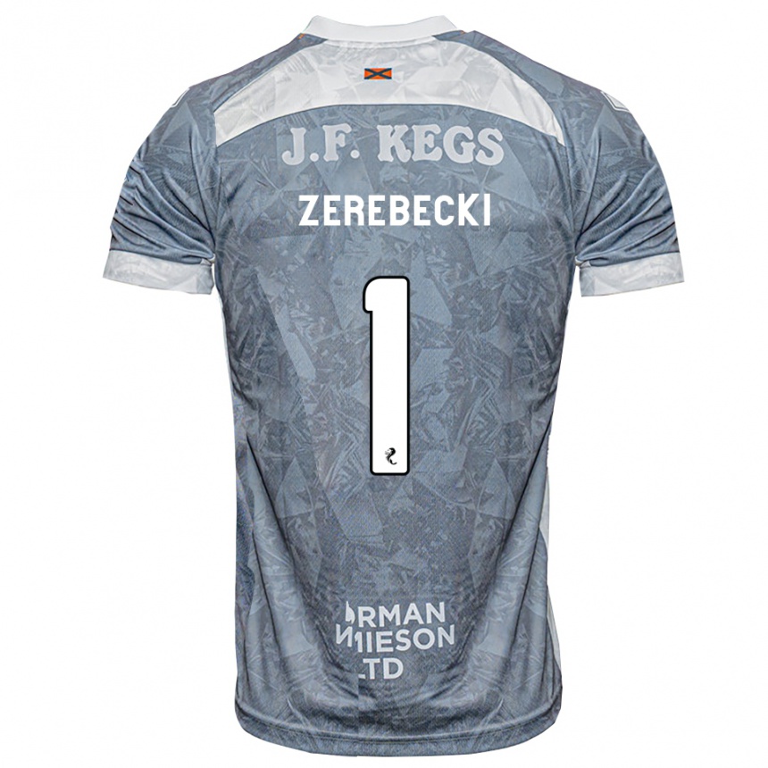 גברים כדורגל Kuba Zerebecki #1 אפור דהוי הרחק ג'רזי 2026/27