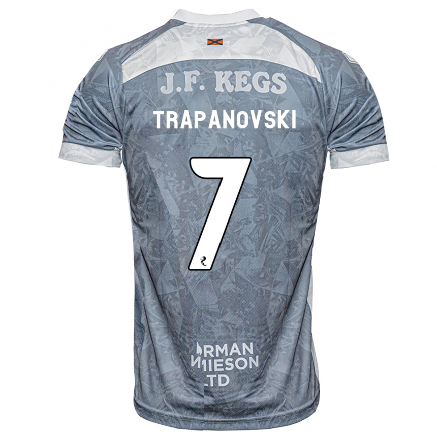 גברים כדורגל Kristijan Trapanovski #7 אפור דהוי הרחק ג'רזי 2026/27