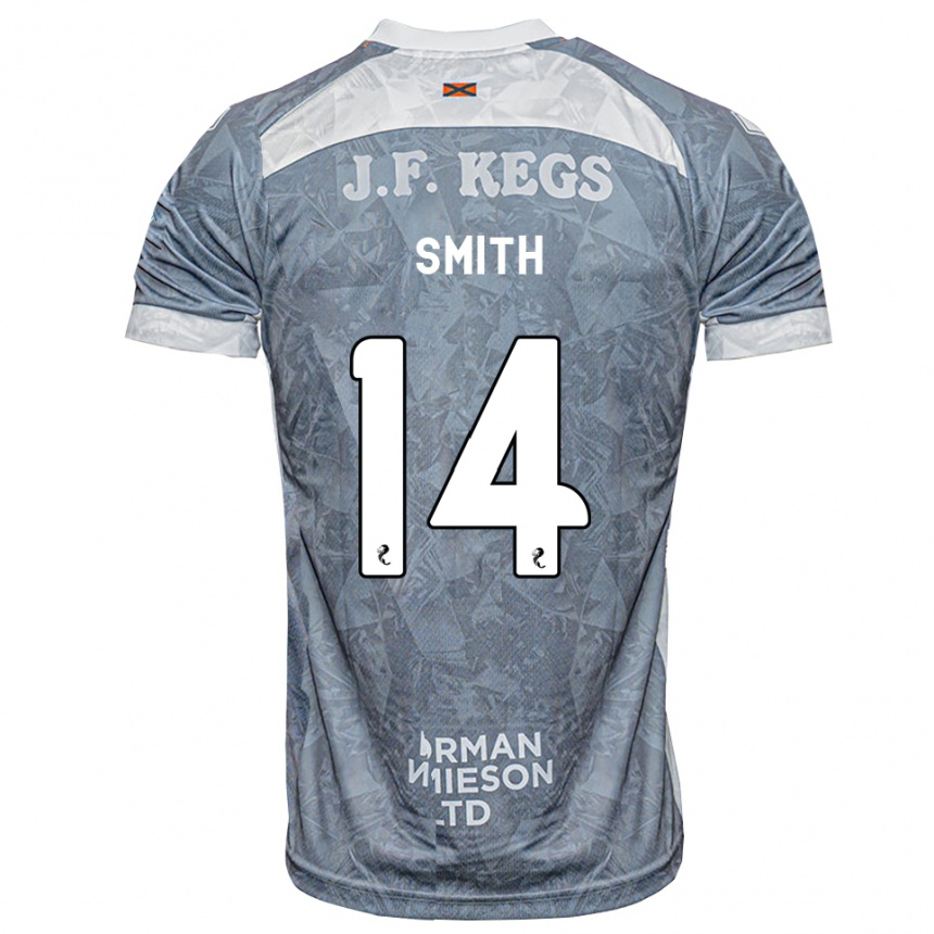 גברים כדורגל Ellis Smith #14 אפור דהוי הרחק ג'רזי 2026/27