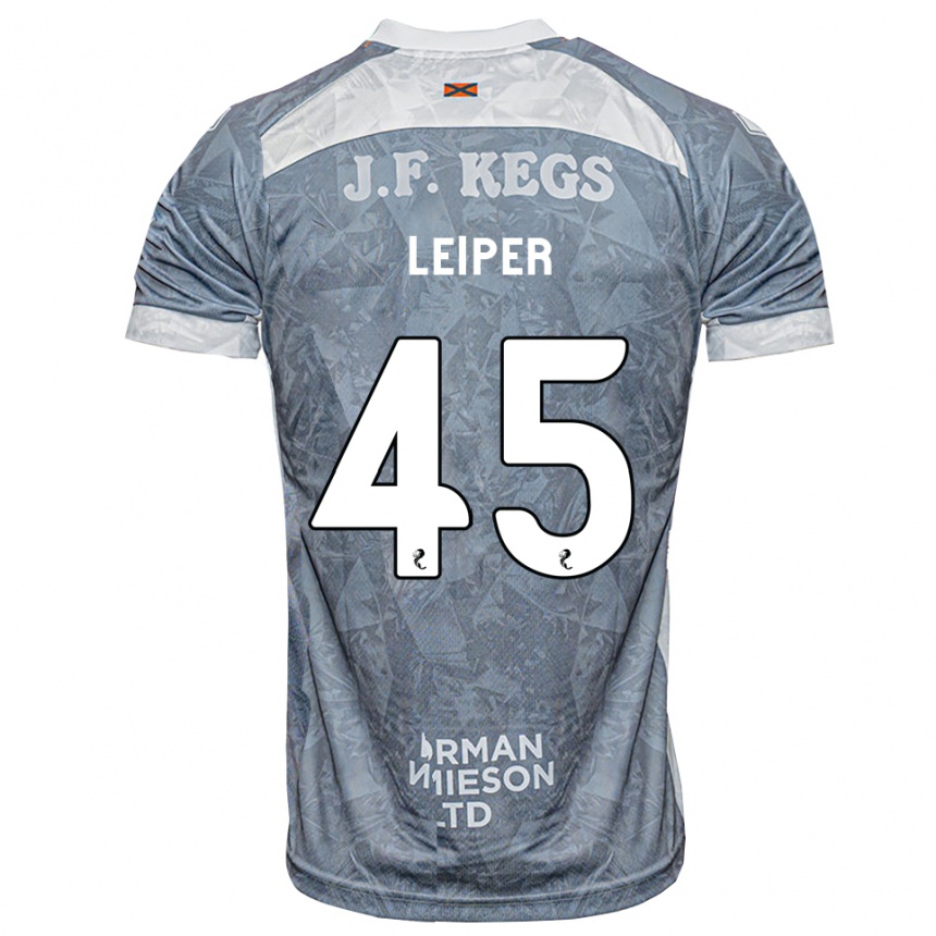 גברים כדורגל Cohen Leiper #45 אפור דהוי הרחק ג'רזי 2026/27