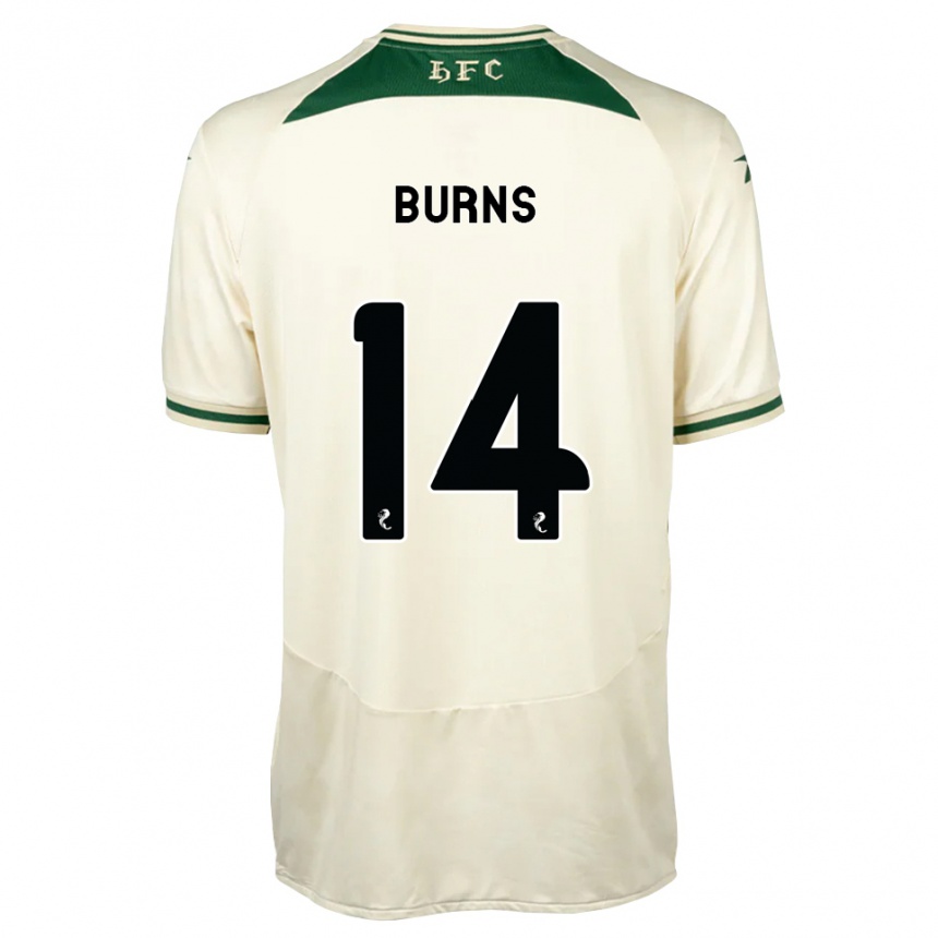 גברים כדורגל Alisdair Burns #14 לבן ירוק יער הרחק ג'רזי 2026/27