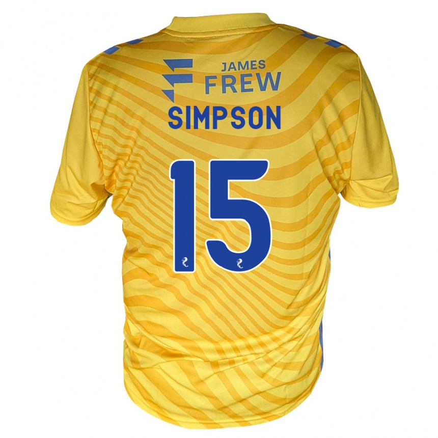 גברים כדורגל Noah Simpson #15 כחול מלכותי צהוב הרחק ג'רזי 2026/27