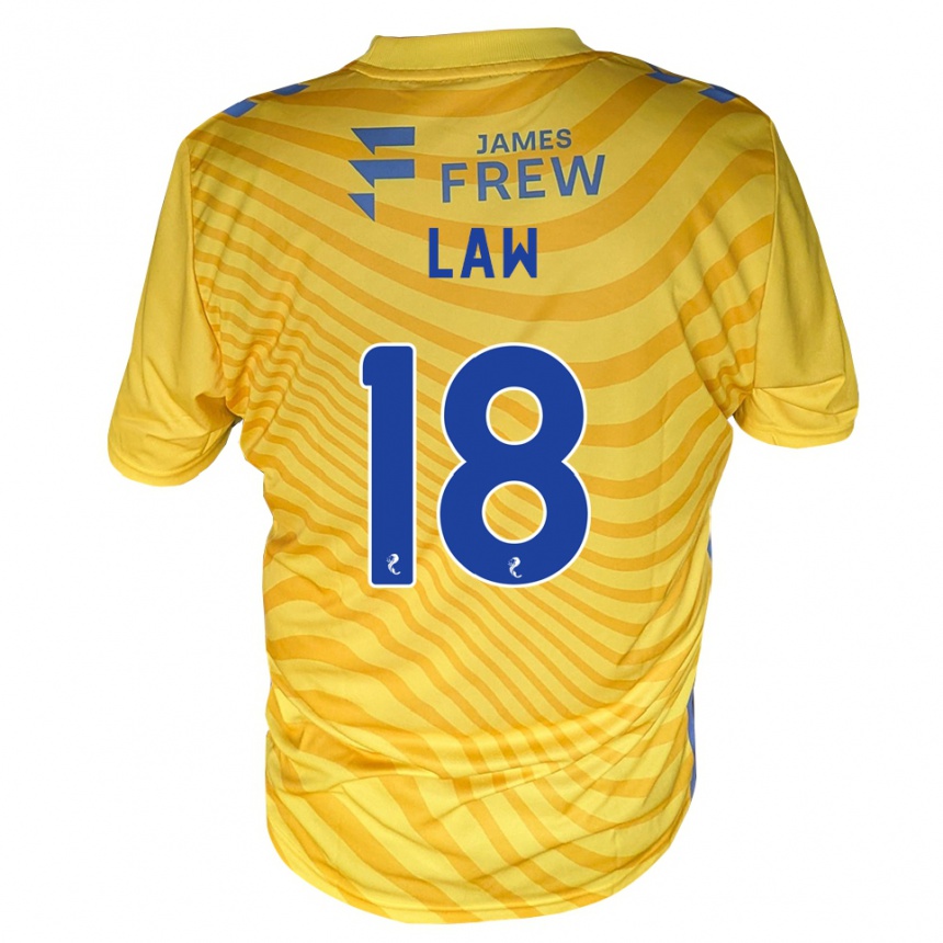 גברים כדורגל Adam Law #18 כחול מלכותי צהוב הרחק ג'רזי 2026/27