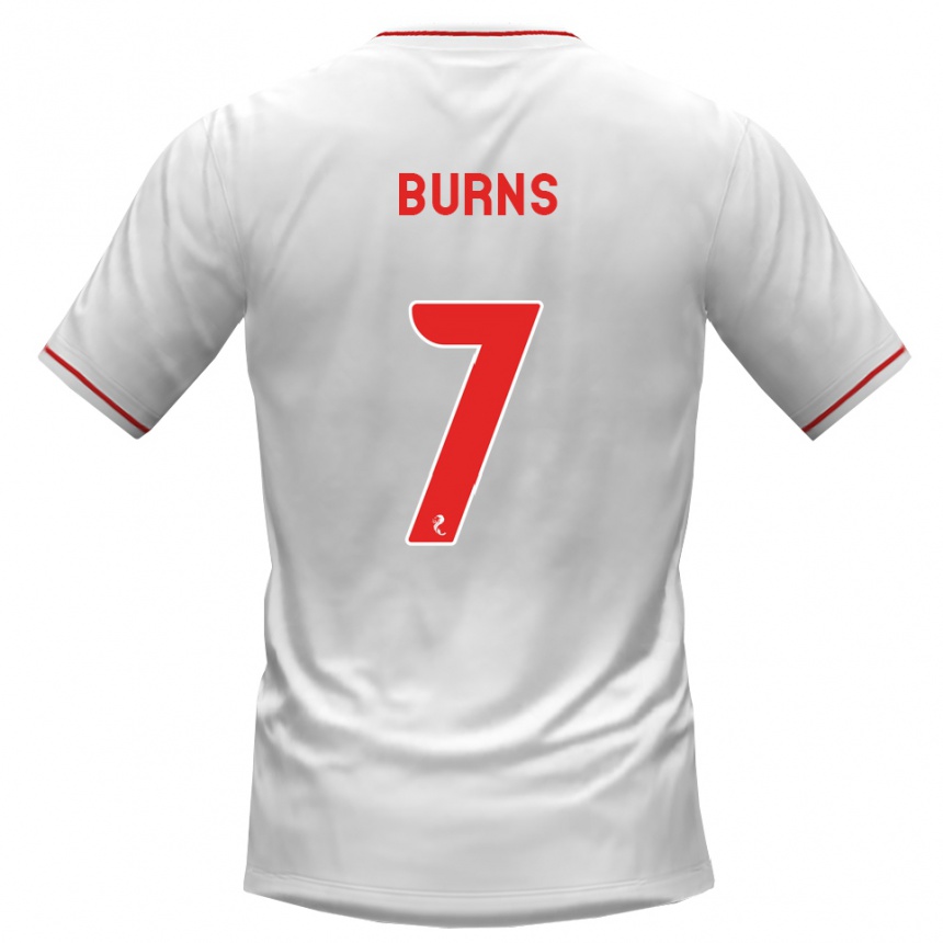 גברים כדורגל Erin Burns #7 לבן אדום הרחק ג'רזי 2026/27 גברים כדורגל Erin Burns #7 לבן אדום הרחק ג'רזי 2026/27