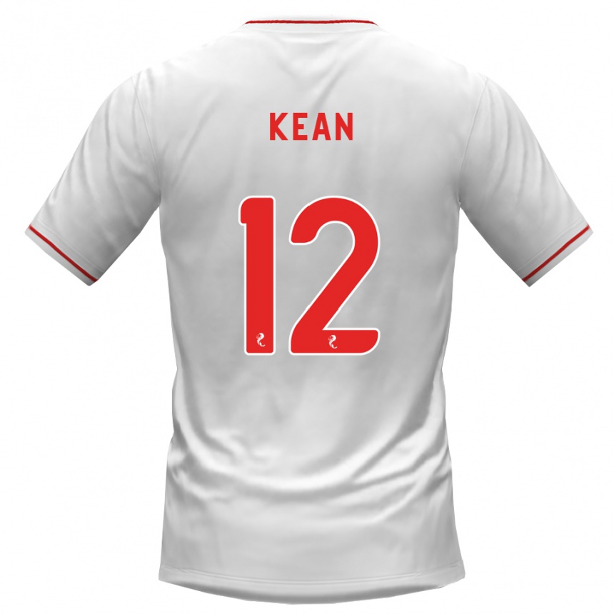 גברים כדורגל Chloe Kean #12 לבן אדום הרחק ג'רזי 2026/27 גברים כדורגל Chloe Kean #12 לבן אדום הרחק ג'רזי 2026/27