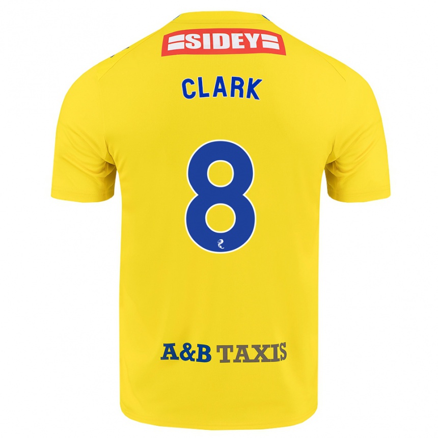 גברים כדורגל Hannah Clark #8 צהוב כחול שחור הרחק ג'רזי 2026/27