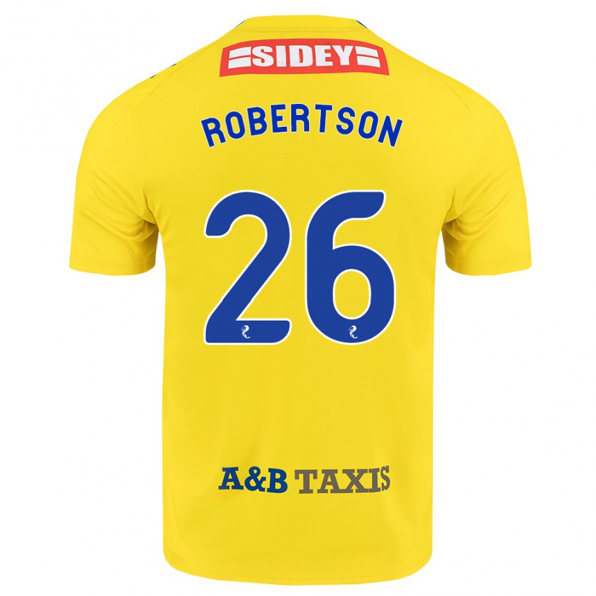 גברים כדורגל Rebecca Robertson #26 צהוב כחול שחור הרחק ג'רזי 2026/27