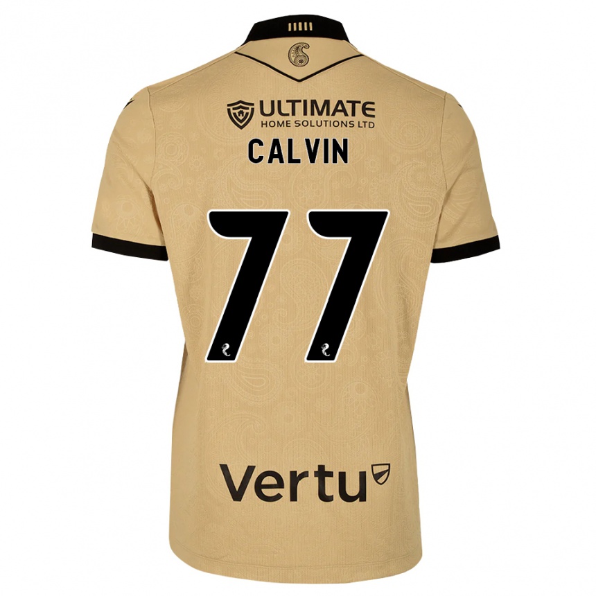 גברים כדורגל Jalmaro Calvin #77 עץ שחור הרחק ג'רזי 2026/27