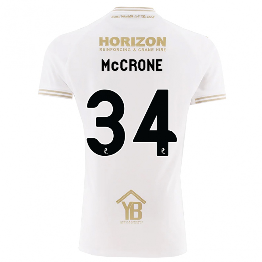 גברים כדורגל Caelan Mccrone #34 חיטה לבנה הרחק ג'רזי 2026/27