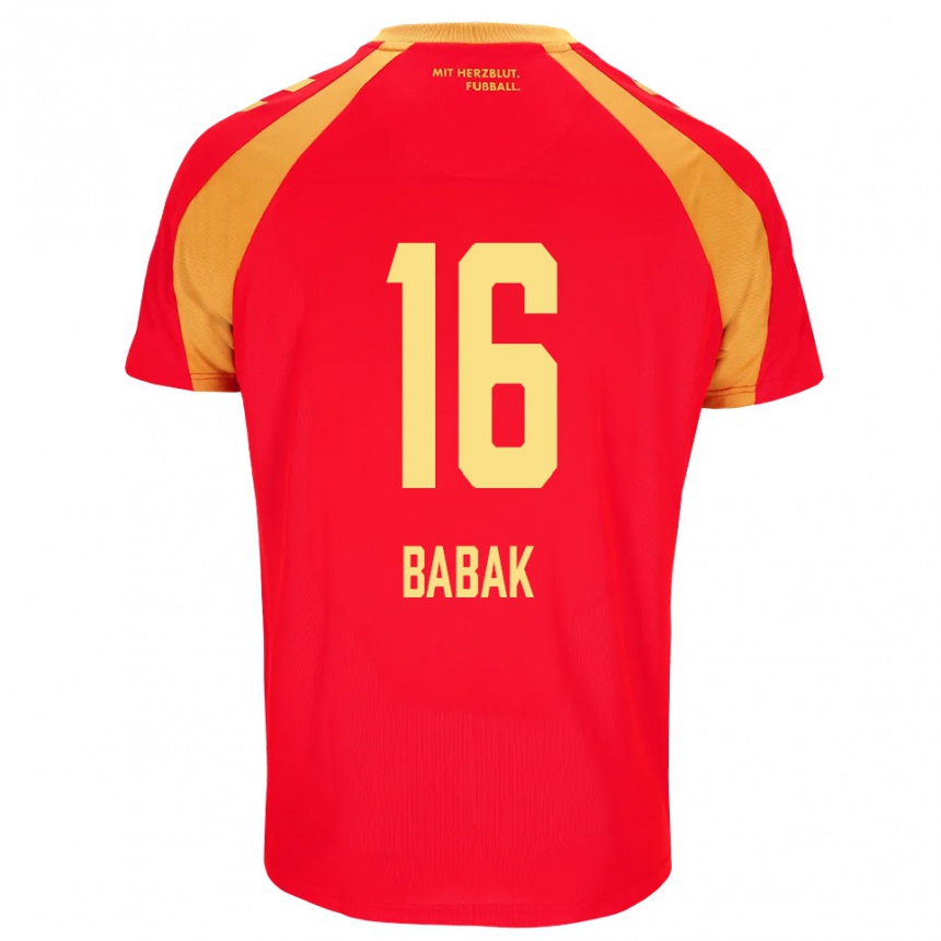 גברים כדורגל Fedir Babak #16 אדום כתום שחור הרחק ג'רזי 2026/27