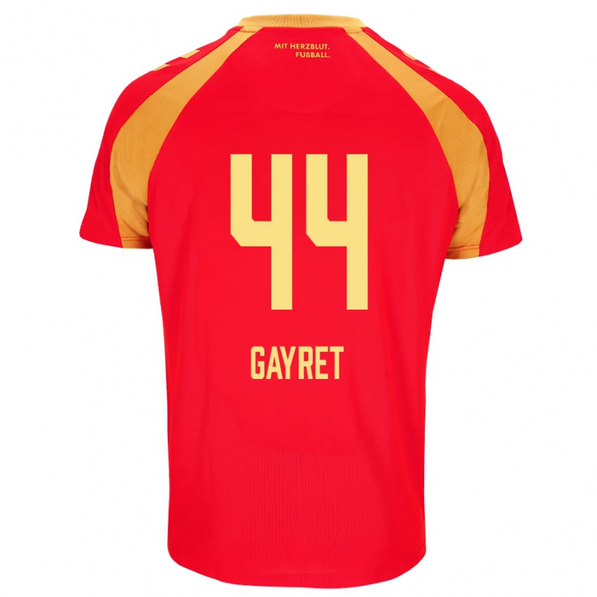 גברים כדורגל Timur Gayret #44 אדום כתום שחור הרחק ג'רזי 2026/27
