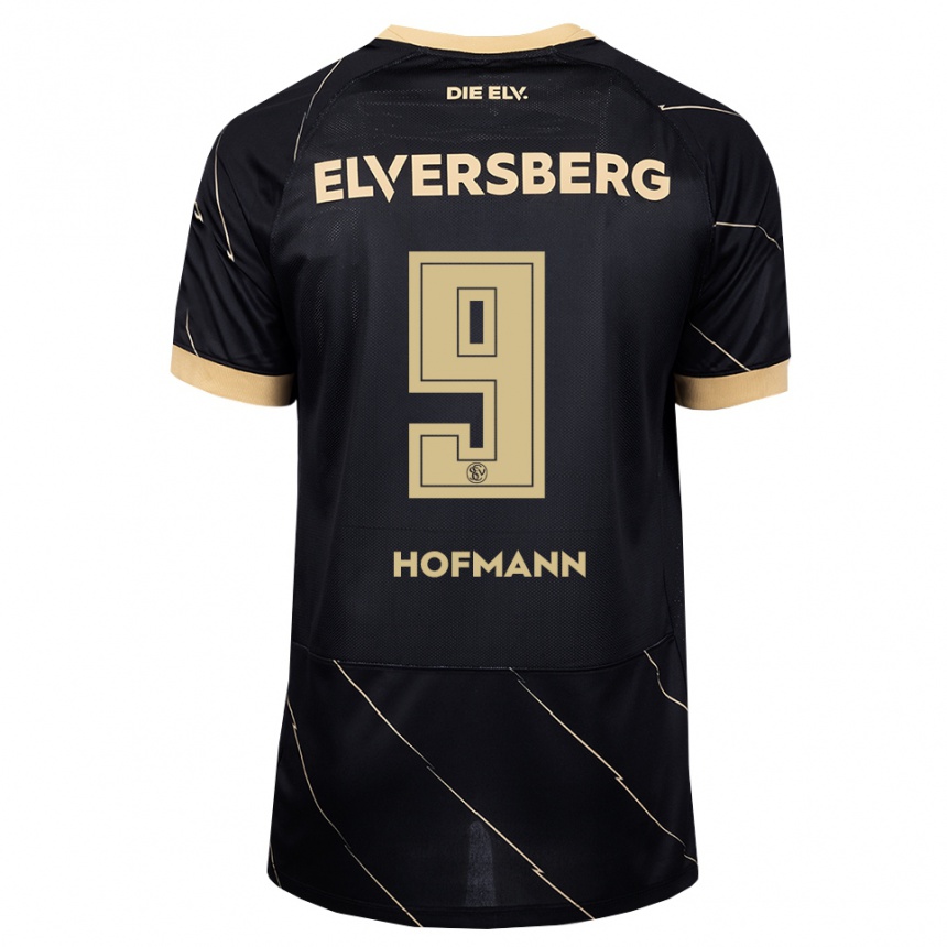 גברים כדורגל Danny Hofmann #9 שחור חום הרחק ג'רזי 2026/27