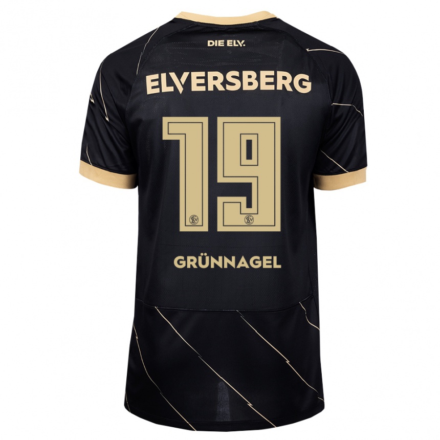 גברים כדורגל Lea Grünnagel #19 שחור חום הרחק ג'רזי 2026/27