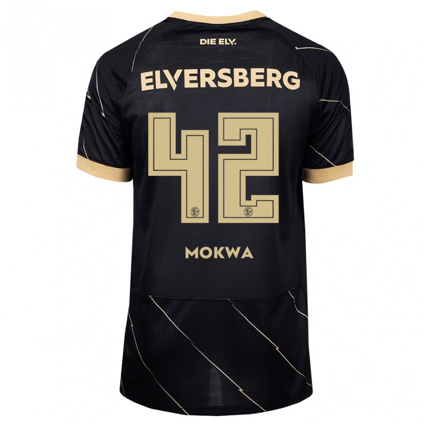 גברים כדורגל David Mokwa #42 שחור חום הרחק ג'רזי 2026/27 גברים כדורגל David Mokwa #42 שחור חום הרחק ג'רזי 2026/27
