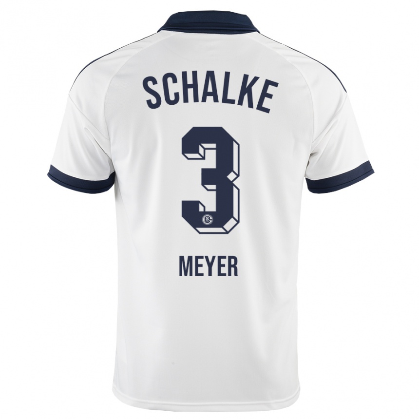 גברים כדורגל Felix Meyer #3 שחור לבן הרחק ג'רזי 2026/27