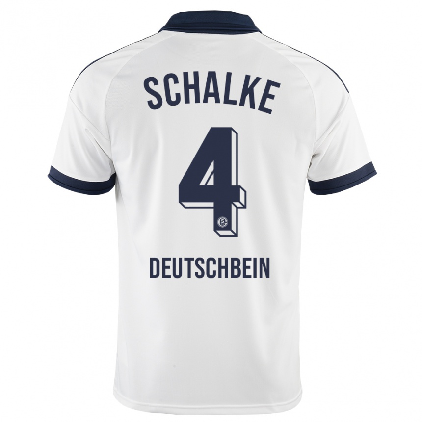 גברים כדורגל Lasse Deutschbein #4 שחור לבן הרחק ג'רזי 2026/27 גברים כדורגל Lasse Deutschbein #4 שחור לבן הרחק ג'רזי 2026/27