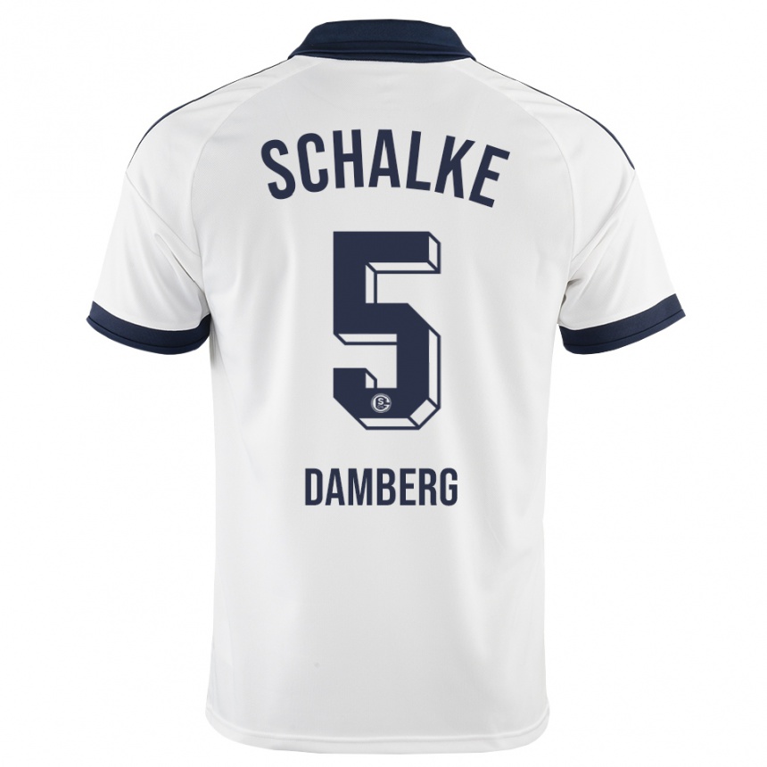 גברים כדורגל Niclas Damberg #5 שחור לבן הרחק ג'רזי 2026/27