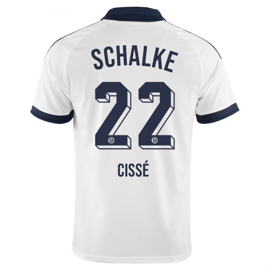 גברים כדורגל Ibrahima Cissé #22 שחור לבן הרחק ג'רזי 2026/27