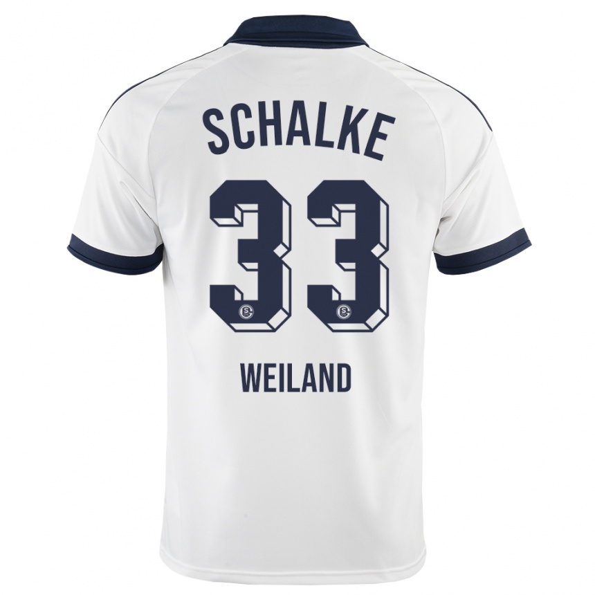 גברים כדורגל Max Weiland #33 שחור לבן הרחק ג'רזי 2026/27