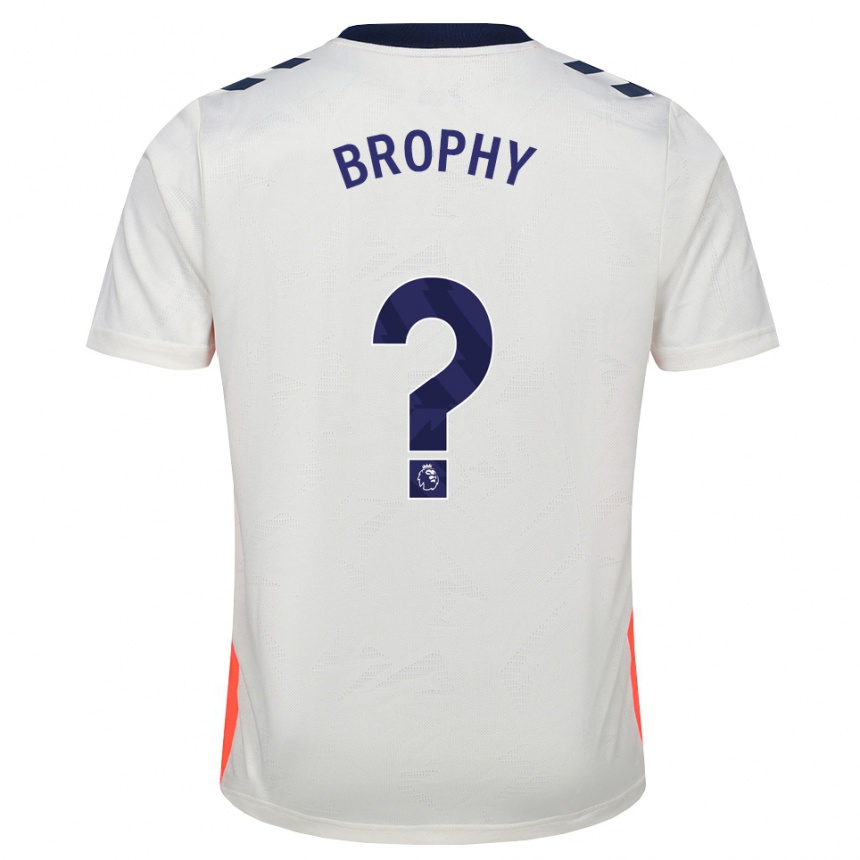גברים כדורגל Tyler Brophy #0 לבן כתום כחול מלכותי הרחק ג'רזי 2026/27