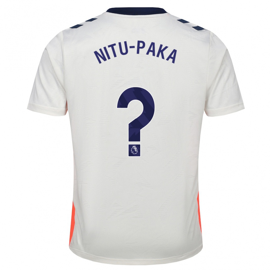 גברים כדורגל Chavvy Nitu-Paka #0 לבן כתום כחול מלכותי הרחק ג'רזי 2026/27