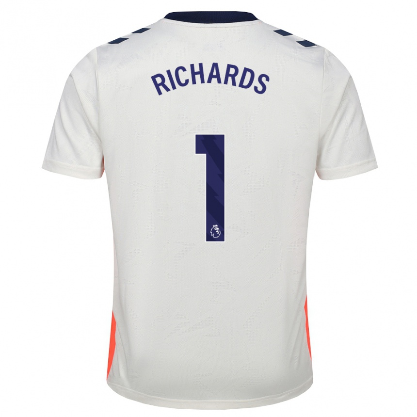 גברים כדורגל Oscar Richards #1 לבן כתום כחול מלכותי הרחק ג'רזי 2026/27