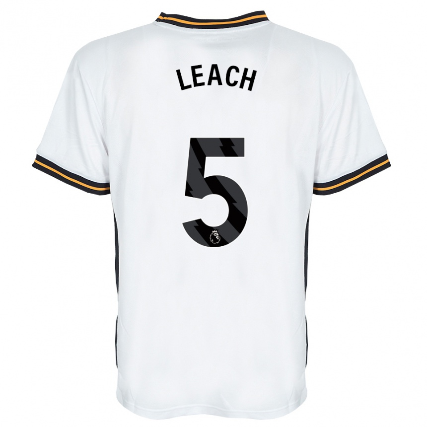 גברים כדורגל Charlie Leach #5 לבן כתום שחור הרחק ג'רזי 2026/27