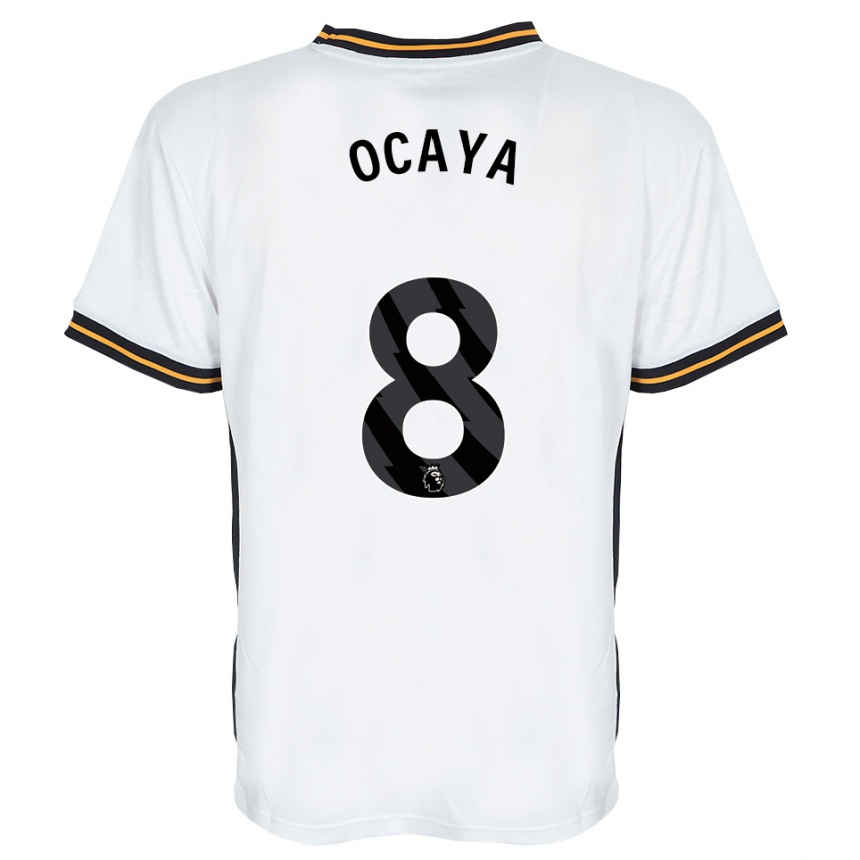 גברים כדורגל Josh Ocaya #8 לבן כתום שחור הרחק ג'רזי 2026/27