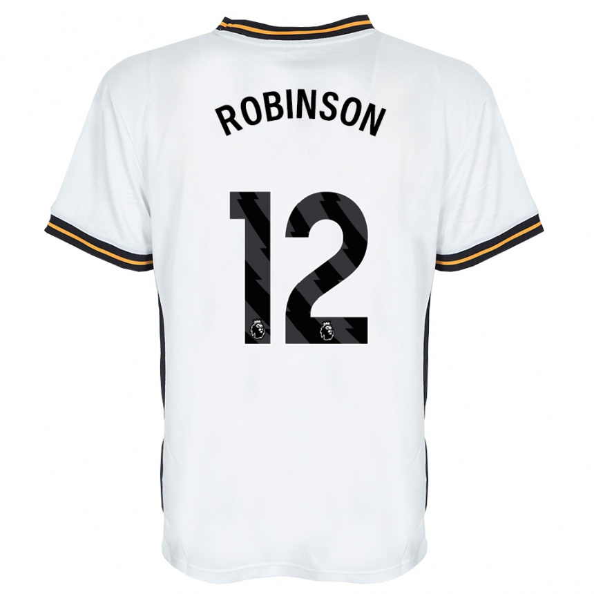 גברים כדורגל Ben Robinson #12 לבן כתום שחור הרחק ג'רזי 2026/27