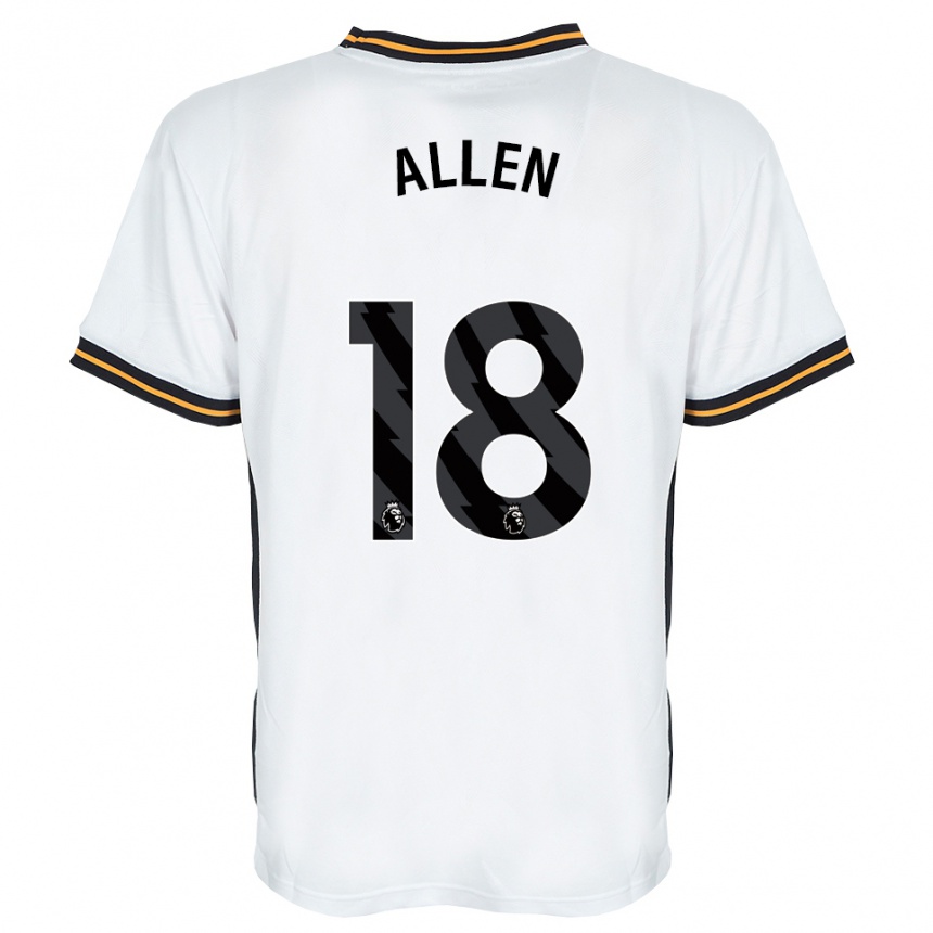 גברים כדורגל Aaliyah Allen #18 לבן כתום שחור הרחק ג'רזי 2026/27