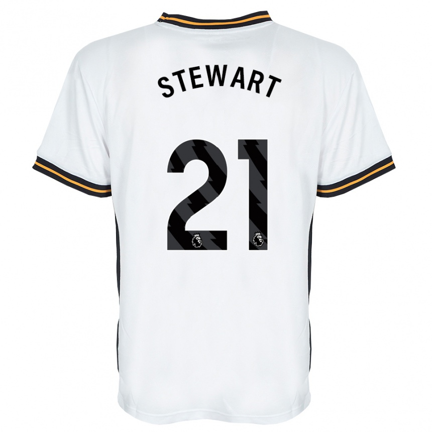 גברים כדורגל Alice Stewart #21 לבן כתום שחור הרחק ג'רזי 2026/27