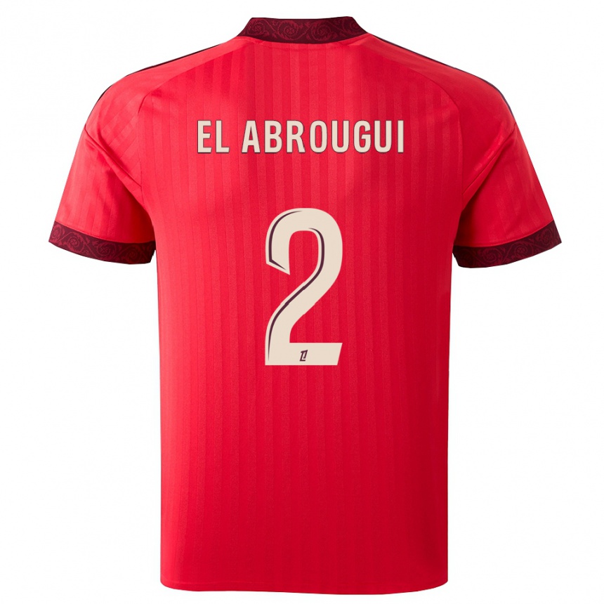 גברים כדורגל Wassim El Abrougui #2 בורגונדי אדום לבן הרחק ג'רזי 2026/27 גברים כדורגל Wassim El Abrougui #2 בורגונדי אדום לבן הרחק ג'רזי 2026/27