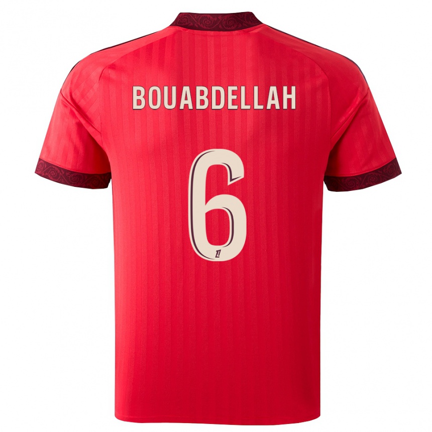 גברים כדורגל Jalis Bouabdellah #6 בורגונדי אדום לבן הרחק ג'רזי 2026/27