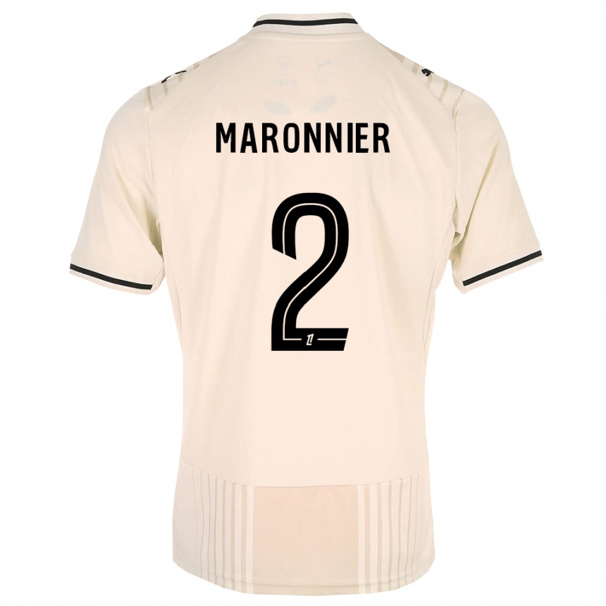 גברים כדורגל Lucas Maronnier #2 תחרה ישנה שחור לבן עתיק הרחק ג'רזי 2026/27