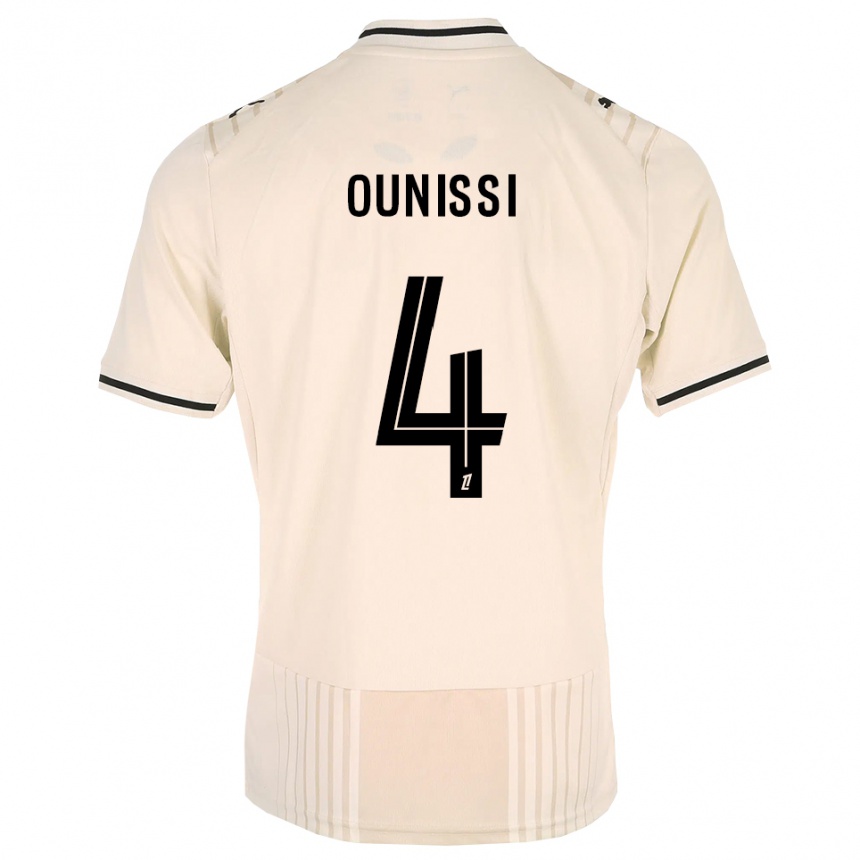 גברים כדורגל Ilian Ounissi #4 תחרה ישנה שחור לבן עתיק הרחק ג'רזי 2026/27
