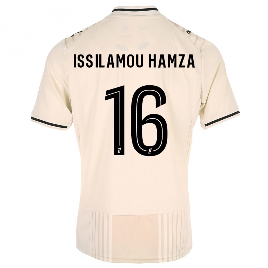 גברים כדורגל Fayyad Issilamou Hamza #16 תחרה ישנה שחור לבן עתיק הרחק ג'רזי 2026/27