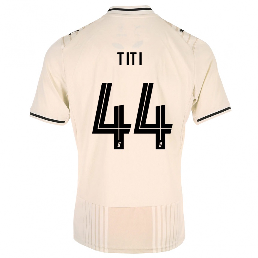 גברים כדורגל Yvann Titi #44 תחרה ישנה שחור לבן עתיק הרחק ג'רזי 2026/27