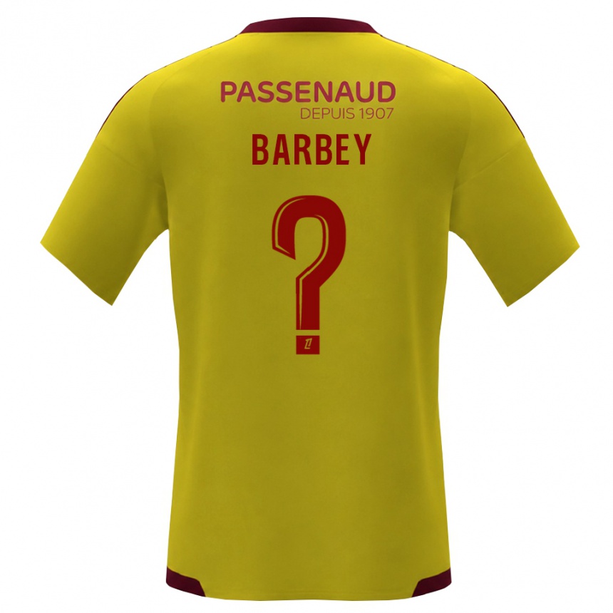 גברים כדורגל Eliott Barbey #0 צהוב אדום ירוק הרחק ג'רזי 2026/27