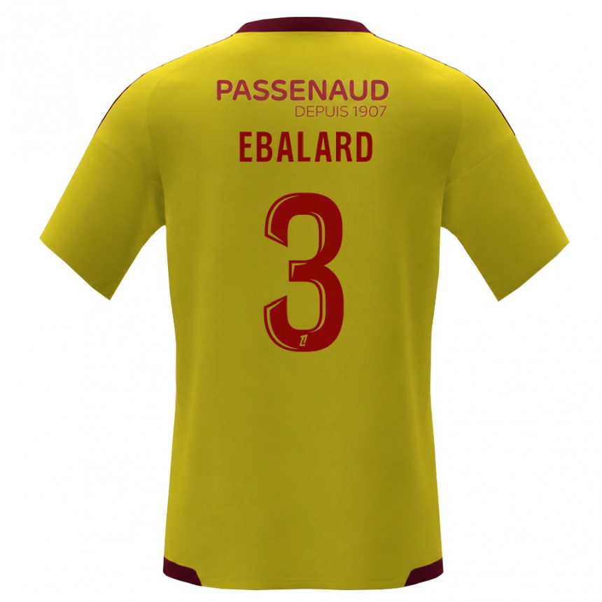 גברים כדורגל Yannick Ebalard #3 צהוב אדום ירוק הרחק ג'רזי 2026/27 גברים כדורגל Yannick Ebalard #3 צהוב אדום ירוק הרחק ג'רזי 2026/27