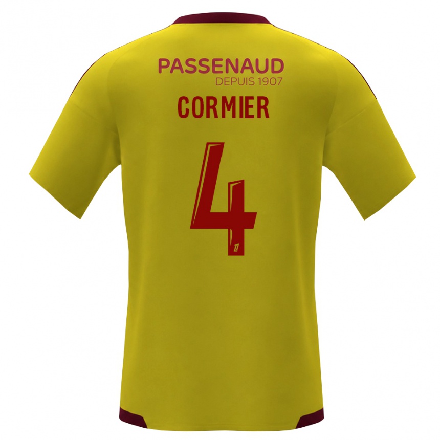 גברים כדורגל Leny Cormier #4 צהוב אדום ירוק הרחק ג'רזי 2026/27