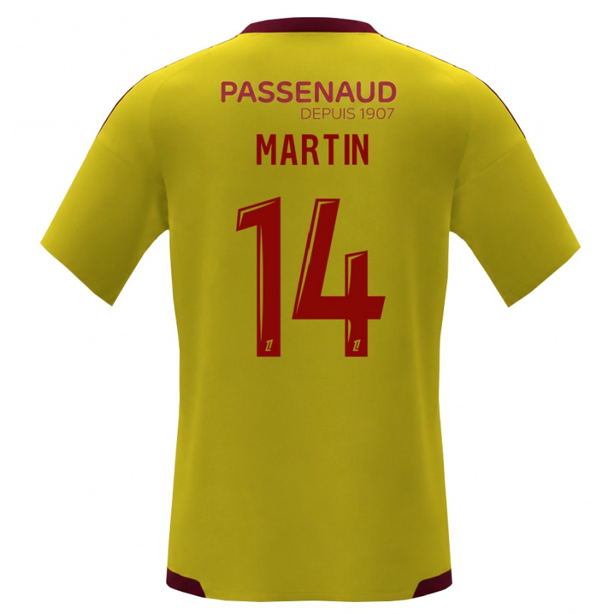 גברים כדורגל Lucas Martin #14 צהוב אדום ירוק הרחק ג'רזי 2026/27