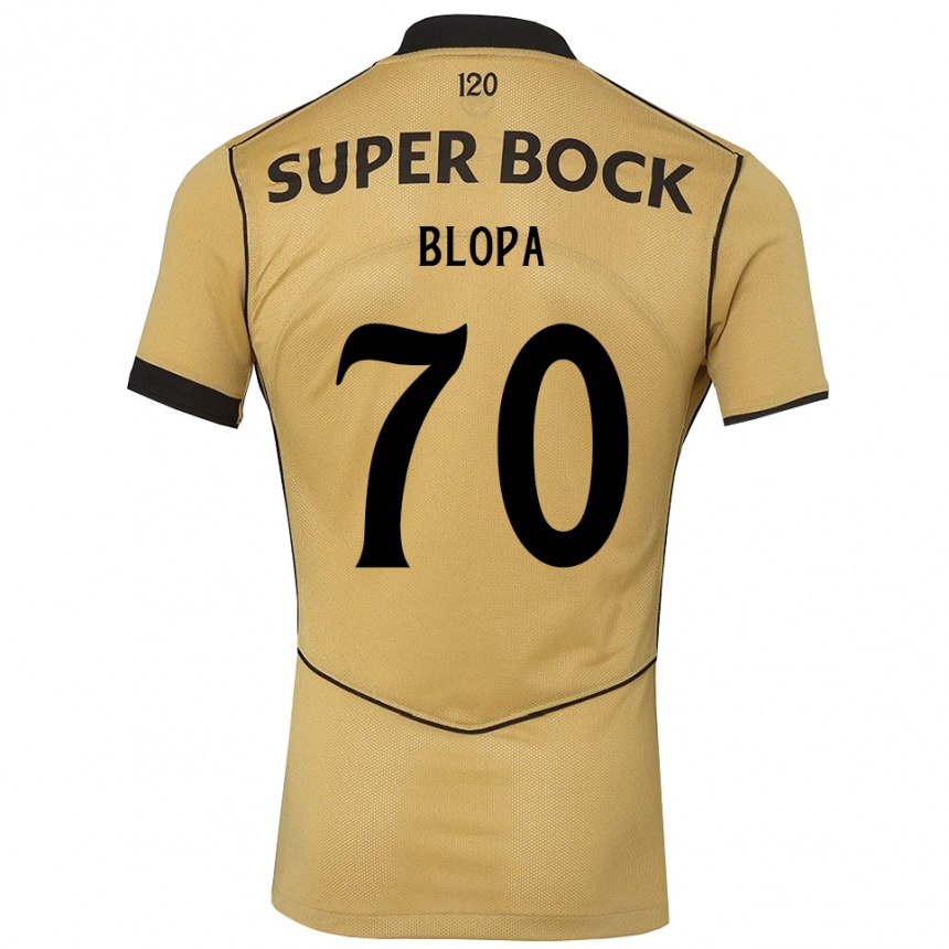 גברים כדורגל Salvador Blopa #70 זהב שחור הרחק ג'רזי 2026/27