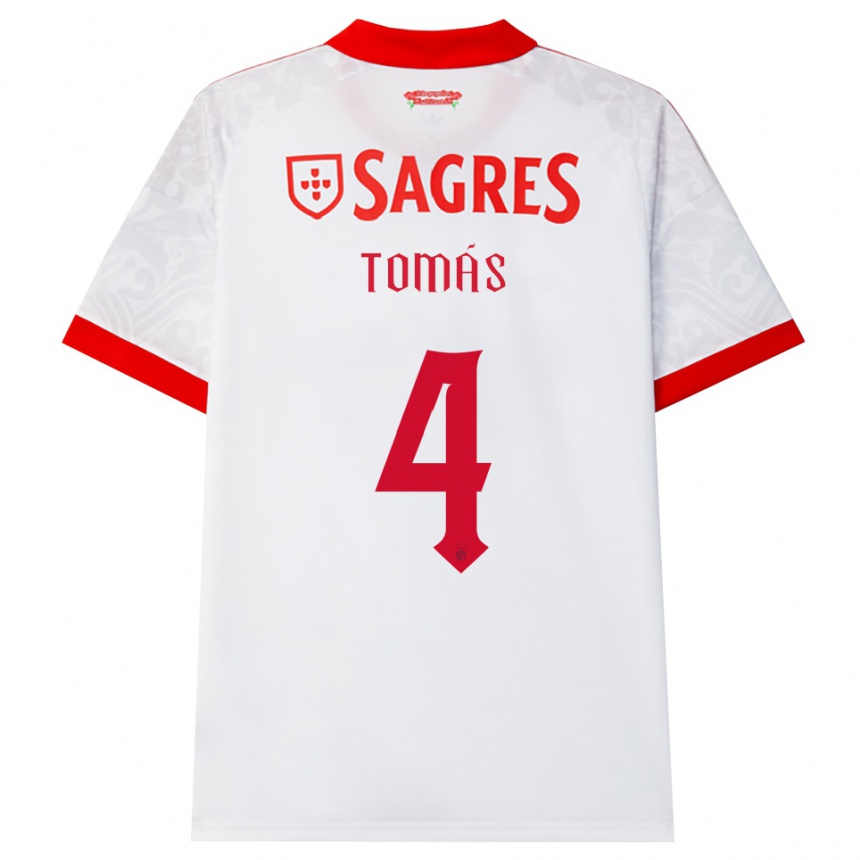 גברים כדורגל Tomás Ferreira #4 לבן אדום צהוב הרחק ג'רזי 2026/27