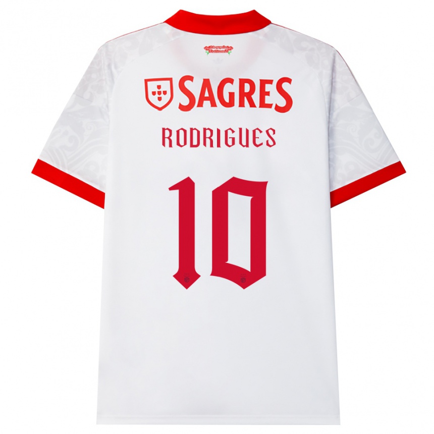 גברים כדורגל Tiago Rodrigues #10 לבן אדום צהוב הרחק ג'רזי 2026/27