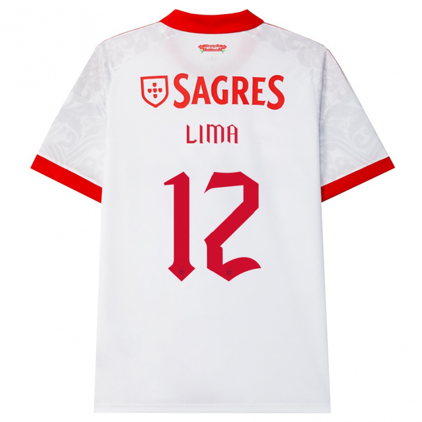 גברים כדורגל Thaís Lima #12 לבן אדום צהוב הרחק ג'רזי 2026/27